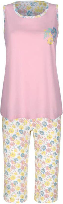 harmony Pyjama's per 2 stuks met contrastkleurige paspels Roze/Mintgroen/Wit