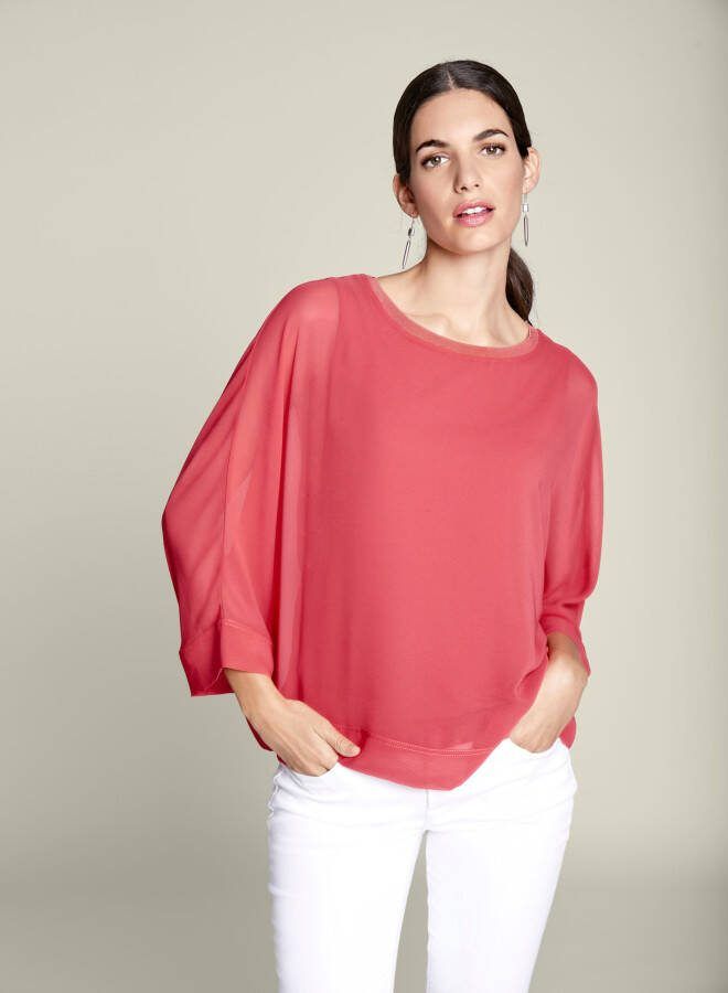 Blouseshirt in framboos van heine