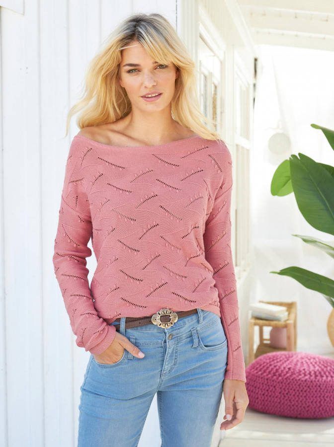 Pullover in oudroze van heine