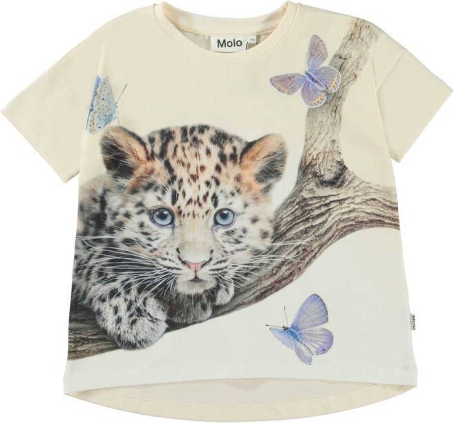 Molo ! Meisjes Shirt Korte Mouw -- All Over Print Katoen/elasthan