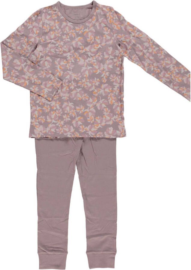 NAME IT KIDS pyjama NKFNIGHTSET met all over print paars