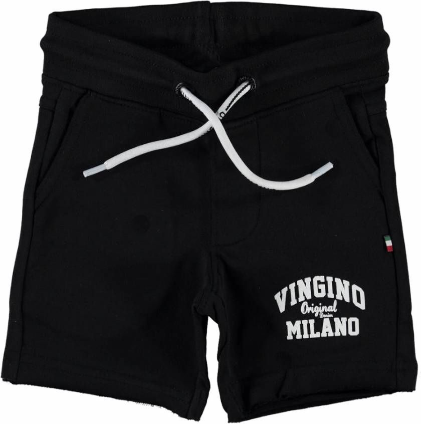VINGINO ! Jongens Bermuda Maat 110 Zwart Katoen/elasthan