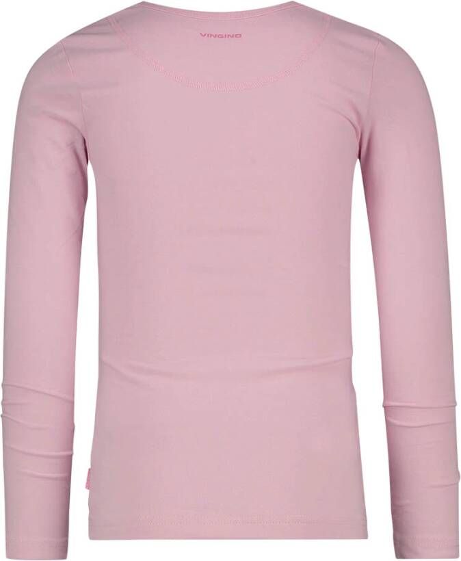 VINGINO ! Meisjes Shirt Lange Mouw -- Roze Katoen/elasthan