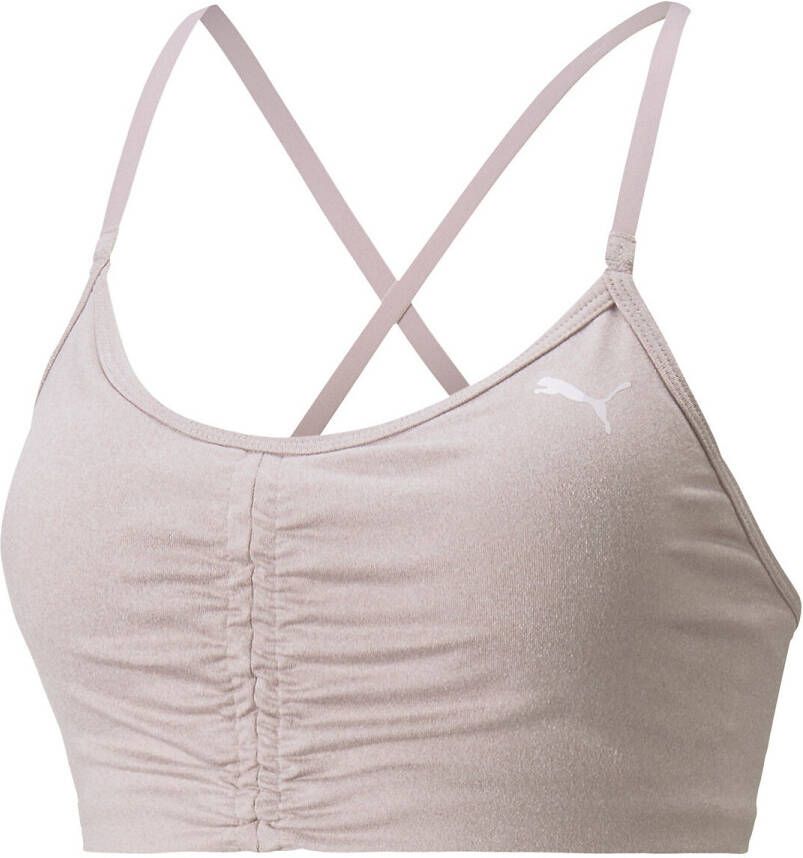 Puma low impact studio foundation yoga sportbh beige dames