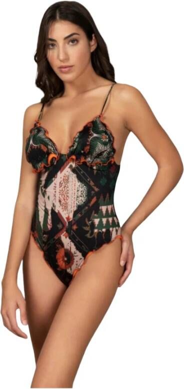 F**k Monokini verwijderbare bekers , Zwart, Dames
