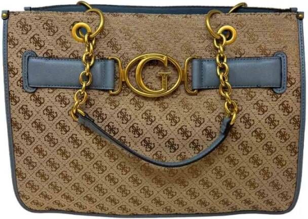 Guess Beige Handtas Aileen 4g logo Tote