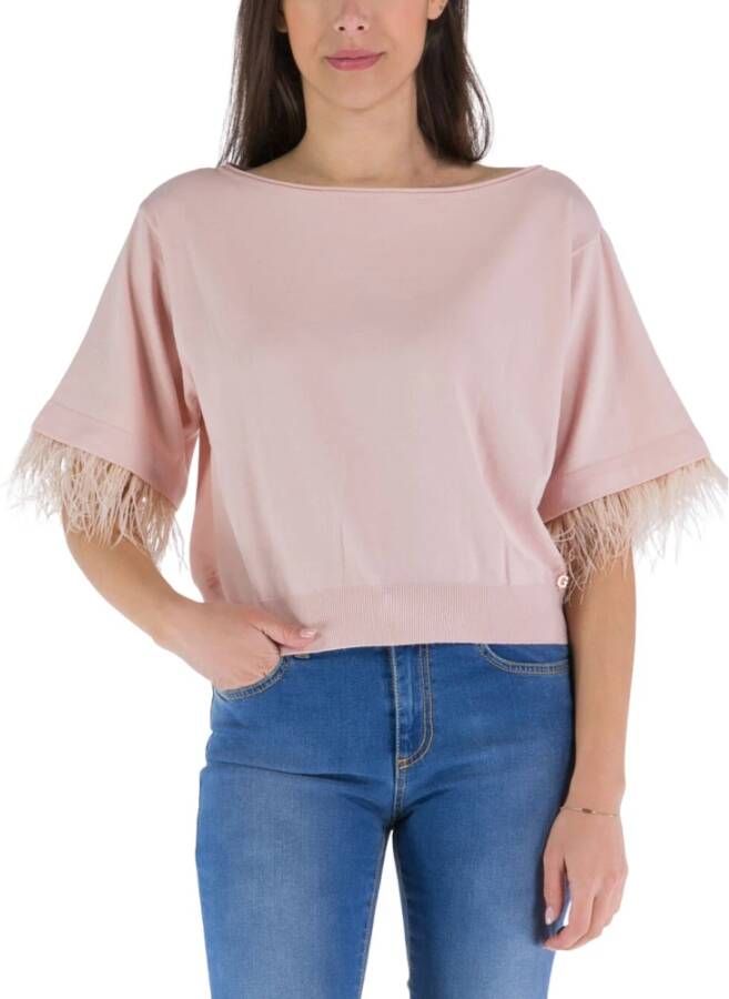 Guess Truien met ronde hals , Roze, Dames