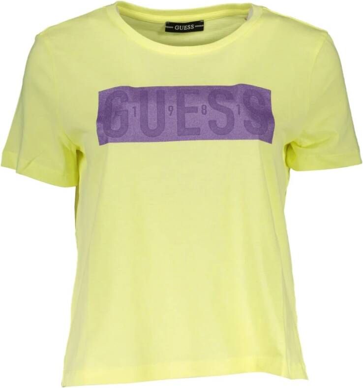 Guess T shirts Geel Dames