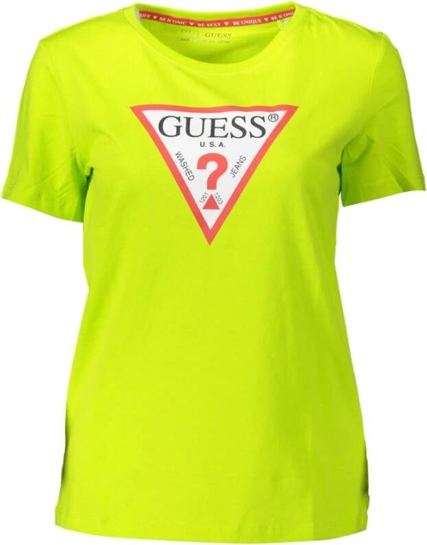 Guess T shirts Groen Dames