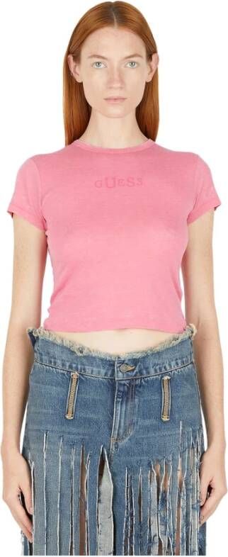 Guess T shirts Roze Dames