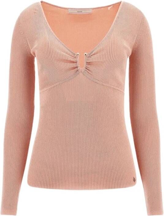 Guess Topje met lange mouwen , Roze, Dames