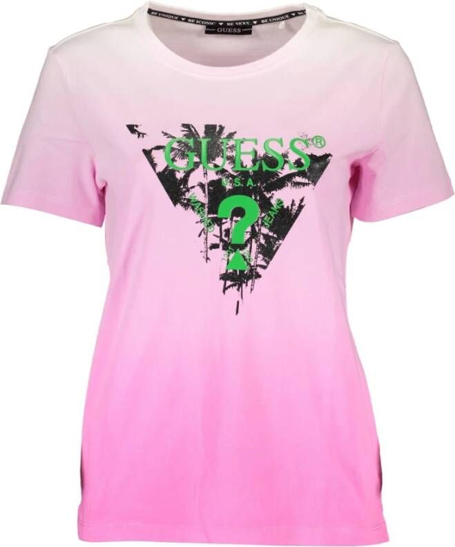 Guess T-shirt coton à gros logo beachwear