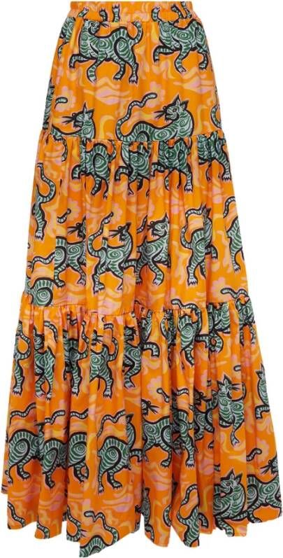 La DoubleJ Maxi Rokken Oranje Dames