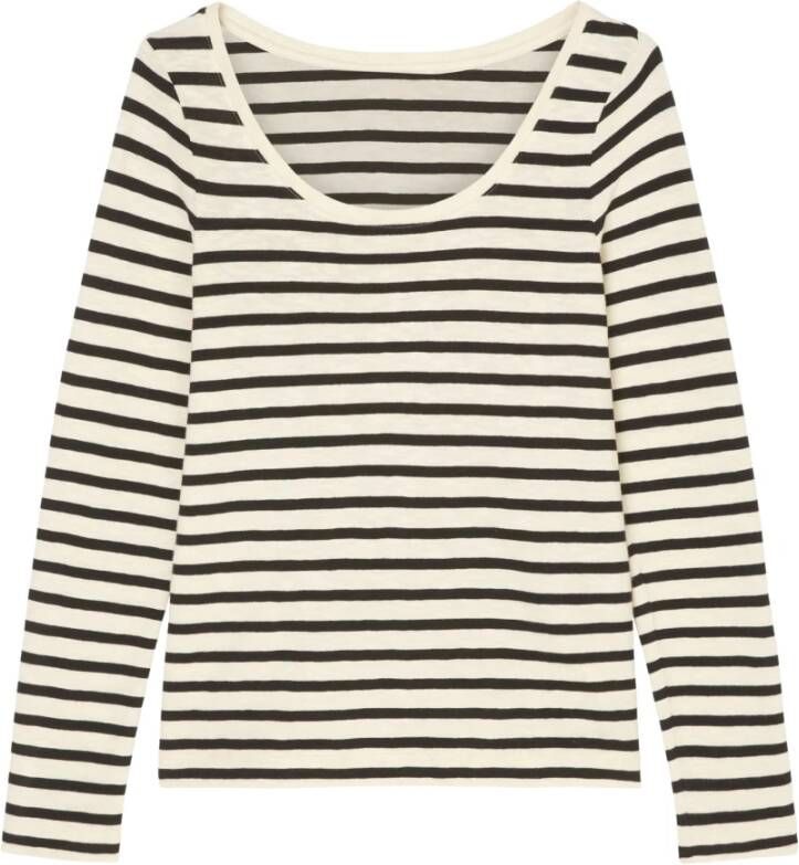 Marc O'Polo Topje met lange mouwen , Zwart, Dames