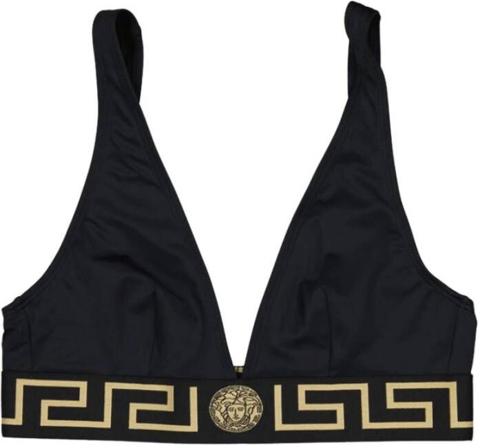 Versace Medusa Embroidered Top , Zwart, Dames