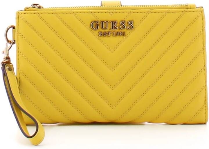 Guess Portemonnee/kaarthouder , Geel, Dames