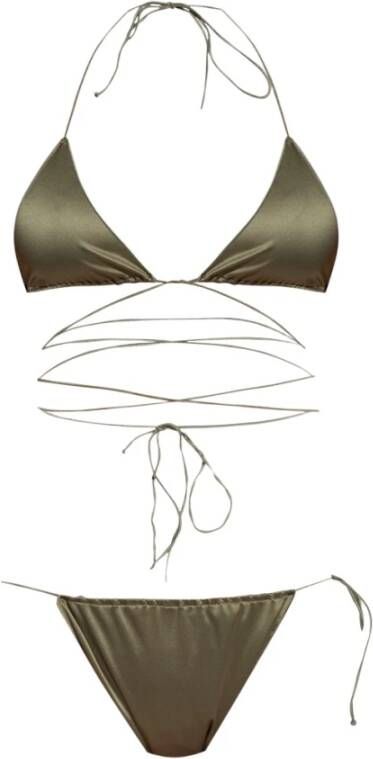 Oseree Bikini met banden , Groen, Dames