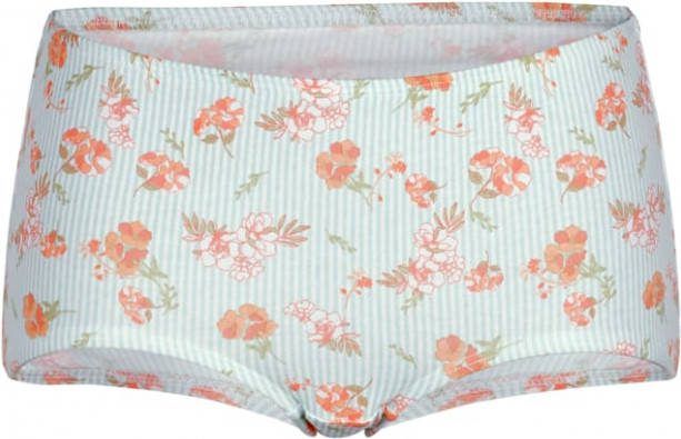 harmony Boxershorts per 3 stuks met bloemendessin Ijsblauw/Roze/Lindegroen