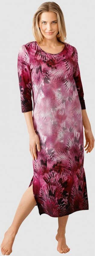 harmony Huisjurk met bloemenprint Fuchsia/Zwart