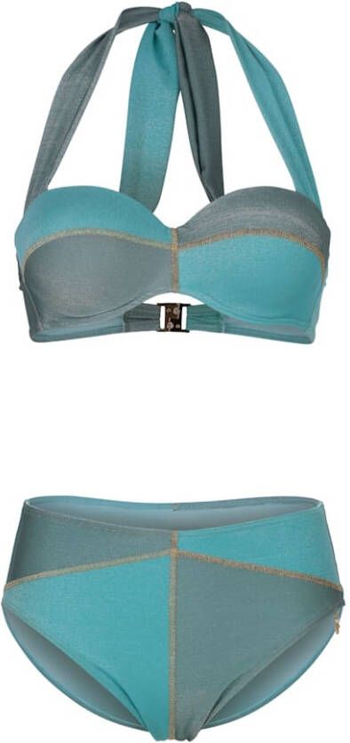 Opera Bikini met subtiele glans Turquoise