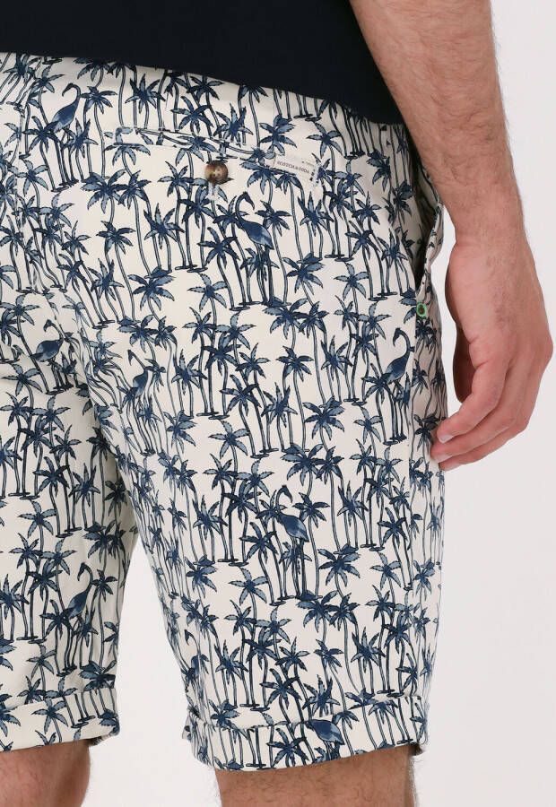 Scotch & Soda Beige Korte Broek Stuart Printed Pima Cotton Short