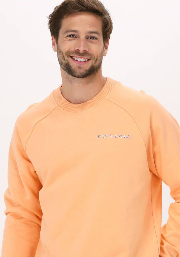 Scotch & Soda Koraal Sweater Crewneck Logo Felpa Sweatshirt In Organic Cotton