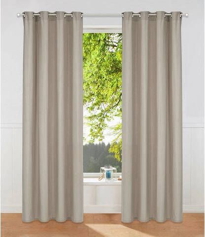 Bruno Banani Gordijn Lagan ondoorzichtig, geweven, microvezel, monochroom, verschillende maten, uni