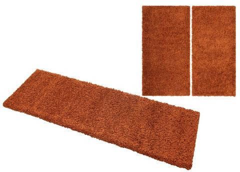 Bruno Banani Set slaapkamerkleedjes met hoge pool Shaggy Soft geweven, unikleurig, bijzonder zacht, slaapkamerkleed, loperset voor de slaapkamer