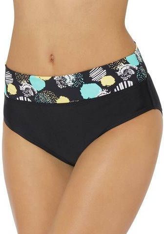 Bikinibroekje in zwart/mint bedrukt van feel good