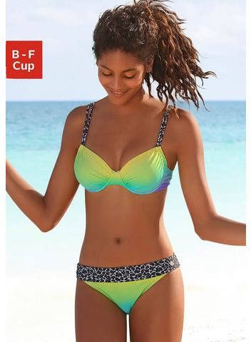 KangaROOS Beugelbikini met trendy details voorzien van luipaardprint