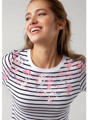 KangaROOS Shirt met lange mouwen met strepen en schattige bloemenprint nieuwe collectie
