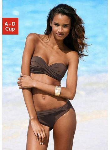Lascana Beugelbikini in bandeaumodel met bandjes die op verschillende manieren te dragen zijn
