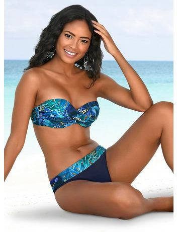 Lascana Beugelbikini in bandeaumodel met jungle look