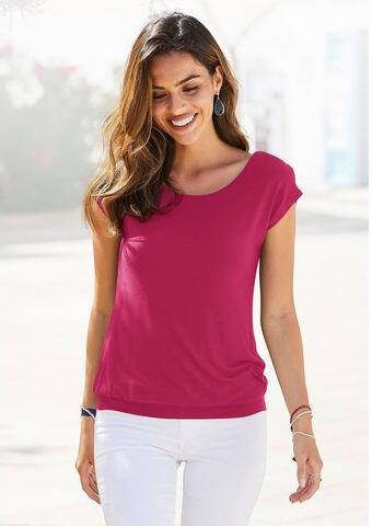 Lascana Lang shirt met brede tailleband