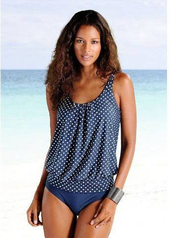 Lascana Oversized tankini in modieus stippen design