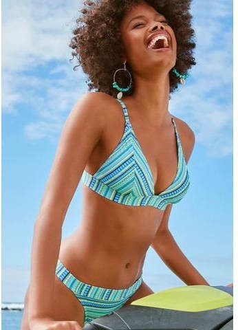 Lascana Triangelbikini met glinsterende strepen