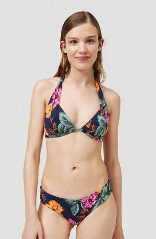 O'Neill gebloemd brazilian bikinibroekje Maoi donkerblauw/roze