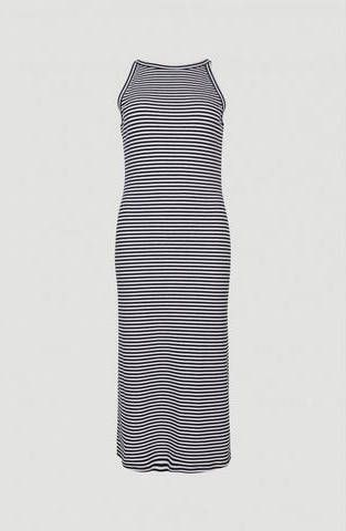 O'Neill gestreepte halter jurk zwart/wit