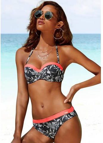 Sunseeker Beugelbikinitop in bandeaumodel Mono met contrastkleurige inzet