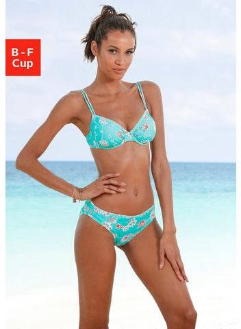 Sunseeker Bikinitop met beugels Ditsy met gehaakt randje