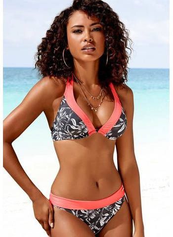 Sunseeker Bikinitop met beugels Mono met contrastkleurige inzet