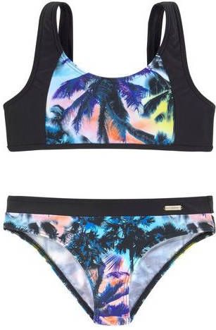 Sunseeker Bustierbikini met palm print
