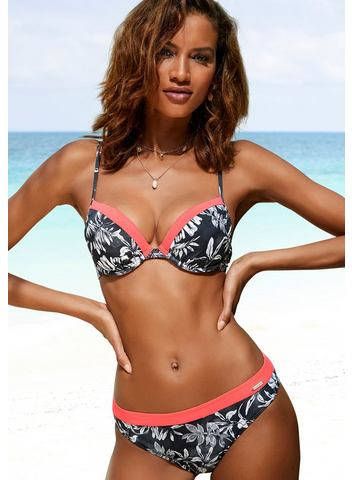 Sunseeker Push upbikinitop Mono met contrastkleurige inzet
