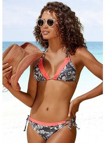Sunseeker Triangel bikinitop Mono met contrastkleurige inzet