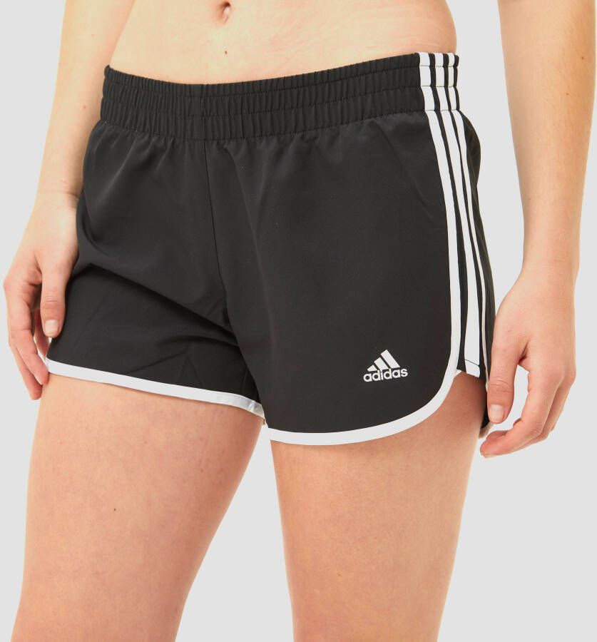 Adidas 3 Stripes Run Shorts Dames Black/White Dames