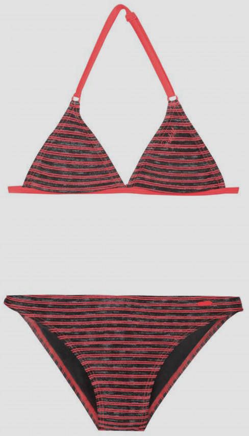Protest gestreepte triangel bikini Nikle roze/zwart
