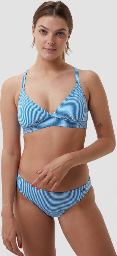 Protest prt mix supers triangle bikinitop blauw/wit dames