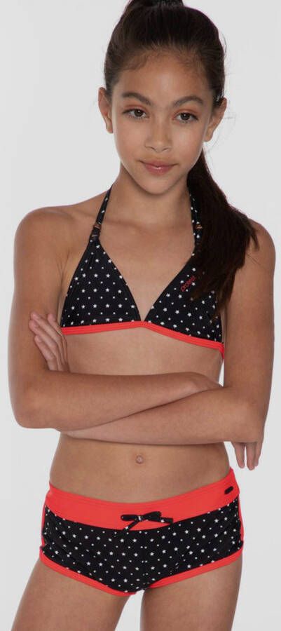 Protest triangel bikini met sterren print Tiara zwart/wit