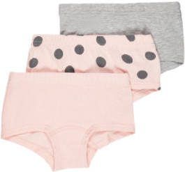 NAME IT MINI hipster set van 3 lichtroze/grijs melange