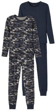 name it ! Jongens 2 Pack Pyjama -- Diverse Kleuren Katoen/elasthan
